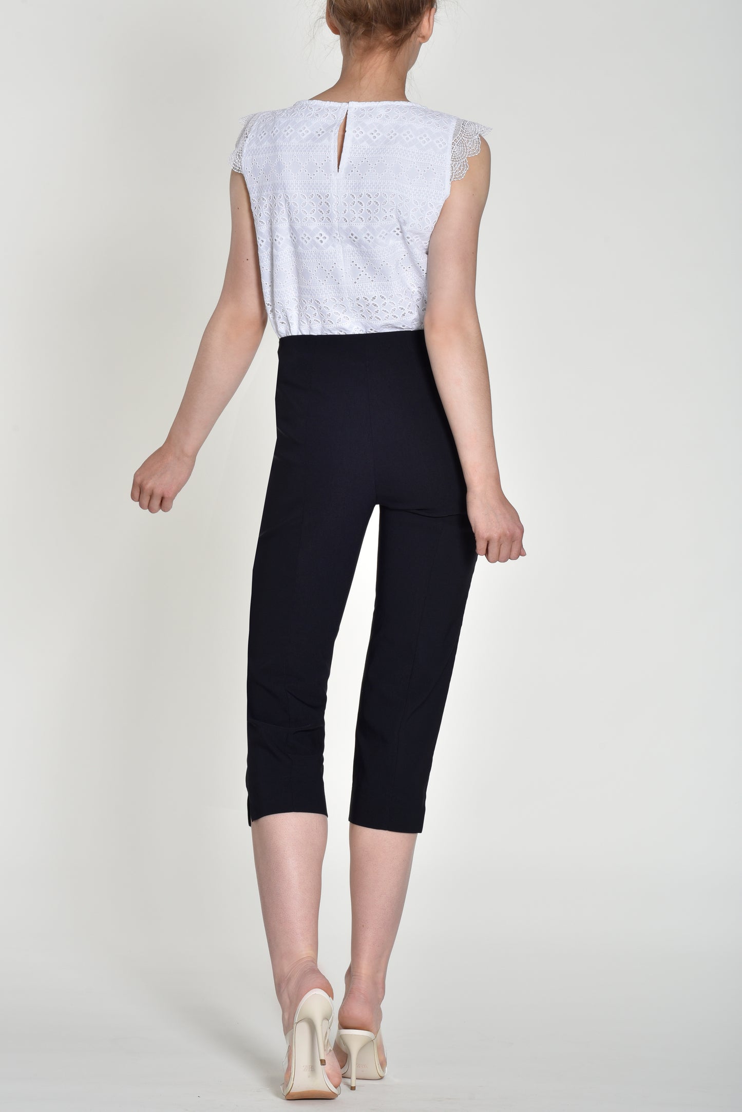 Robell Marie Navy Cropped 07 Trousers