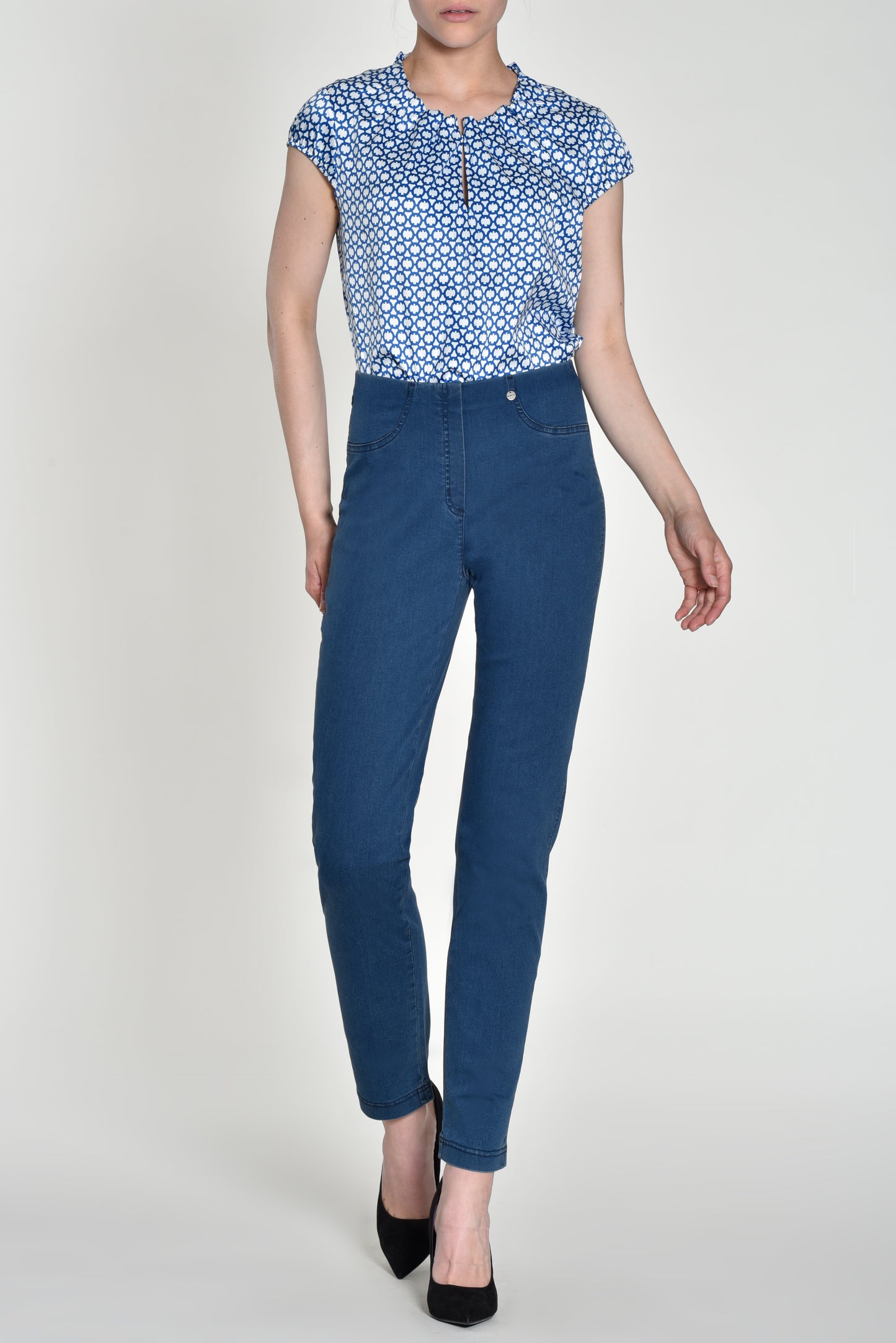 Robell Bella Full Length Blue Denim