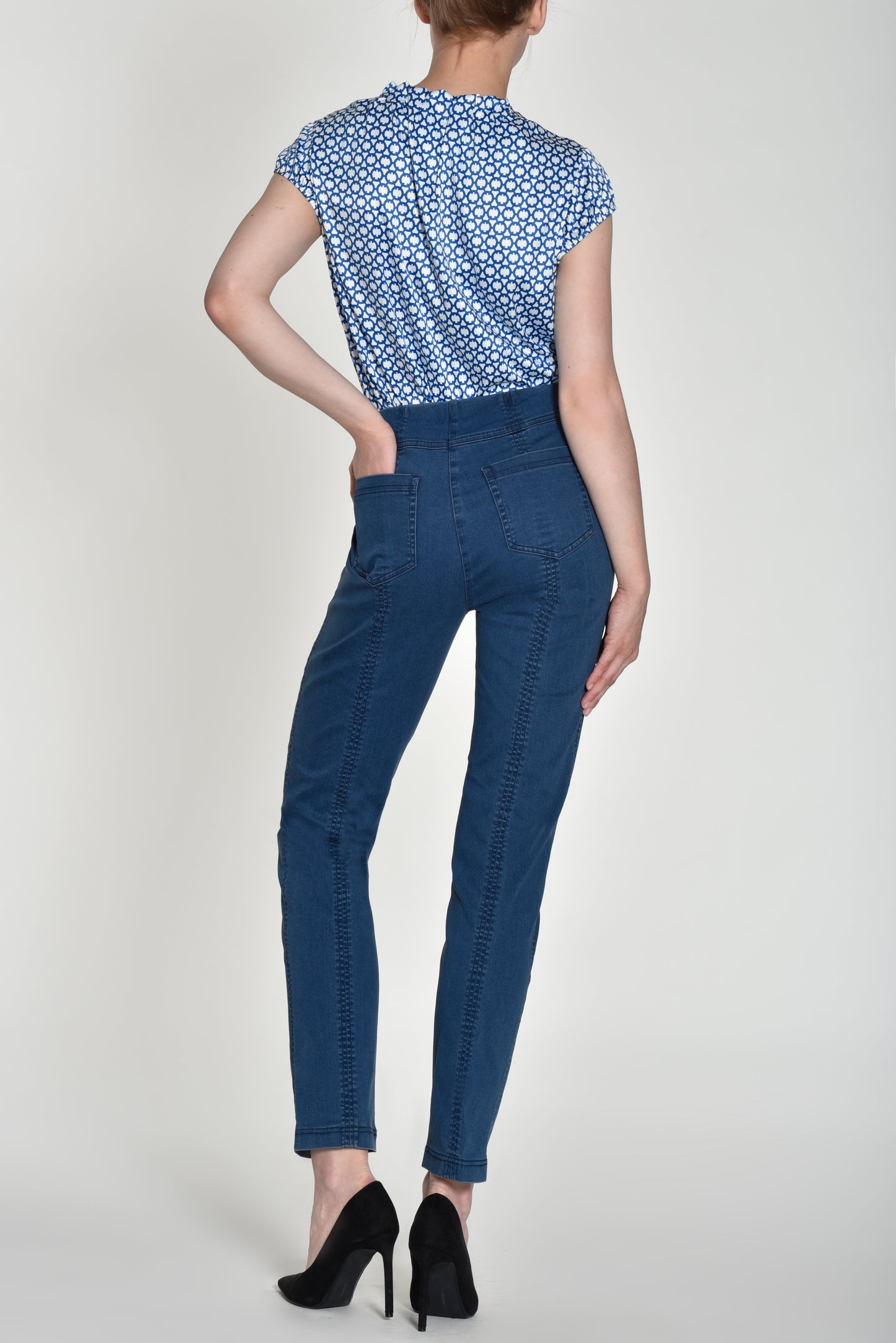Robell Bella Full Length Blue Denim