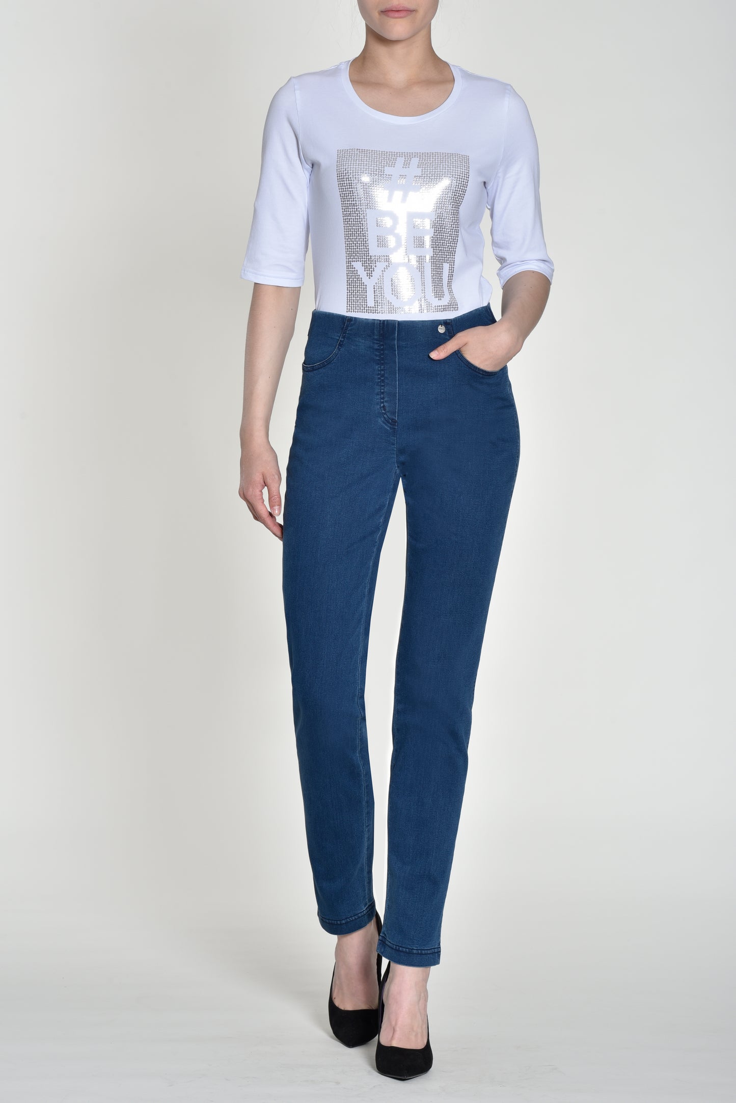 Robell Bella Denim Blue Slim Fit Jeans