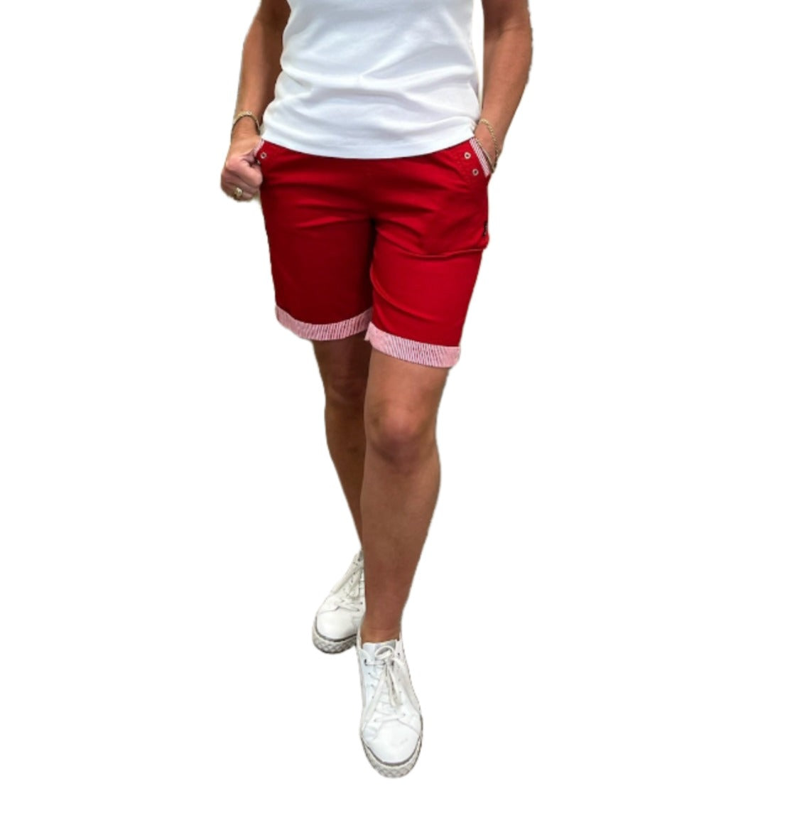 Red Casual Shorts