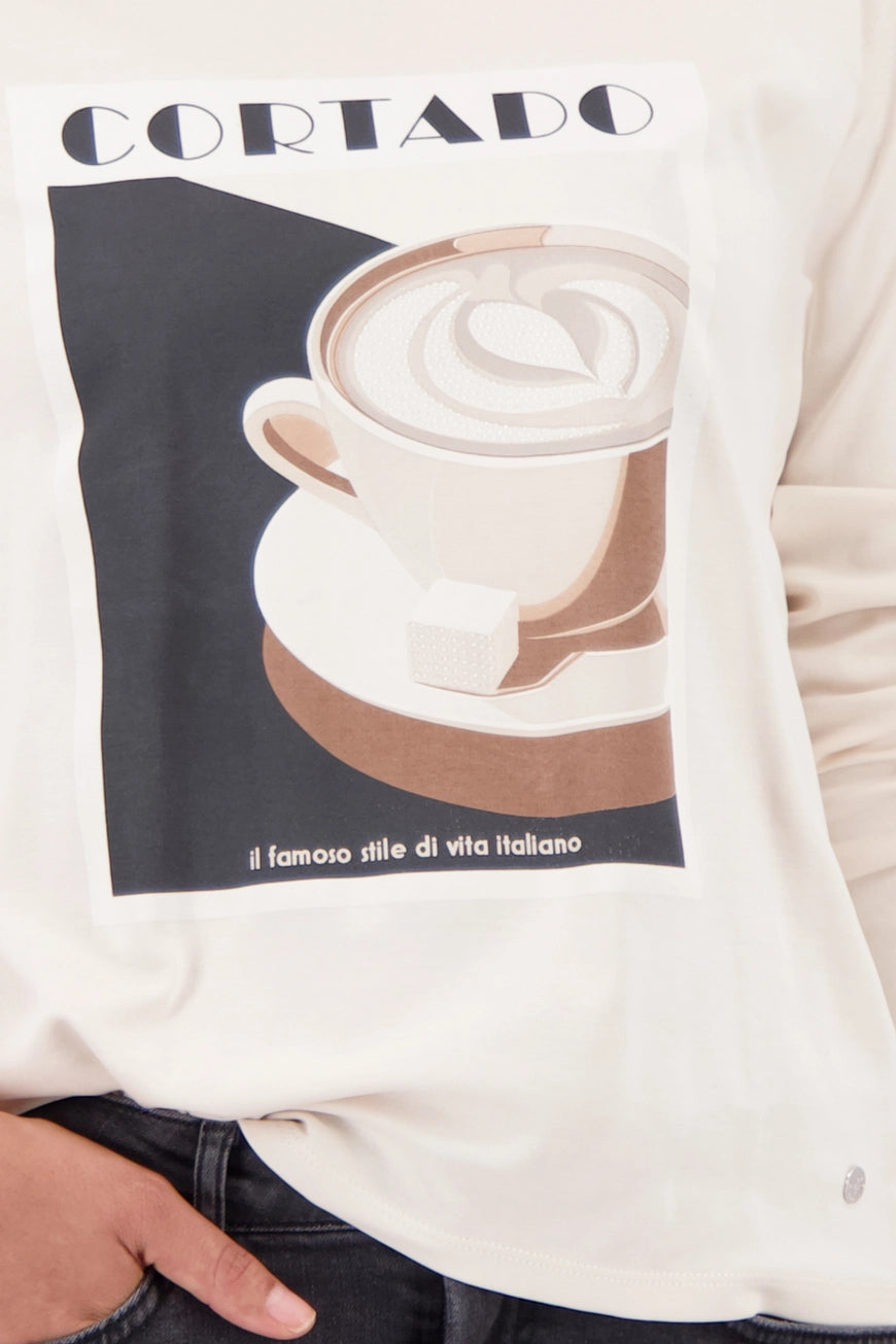 Monari Cappuccino Print Top