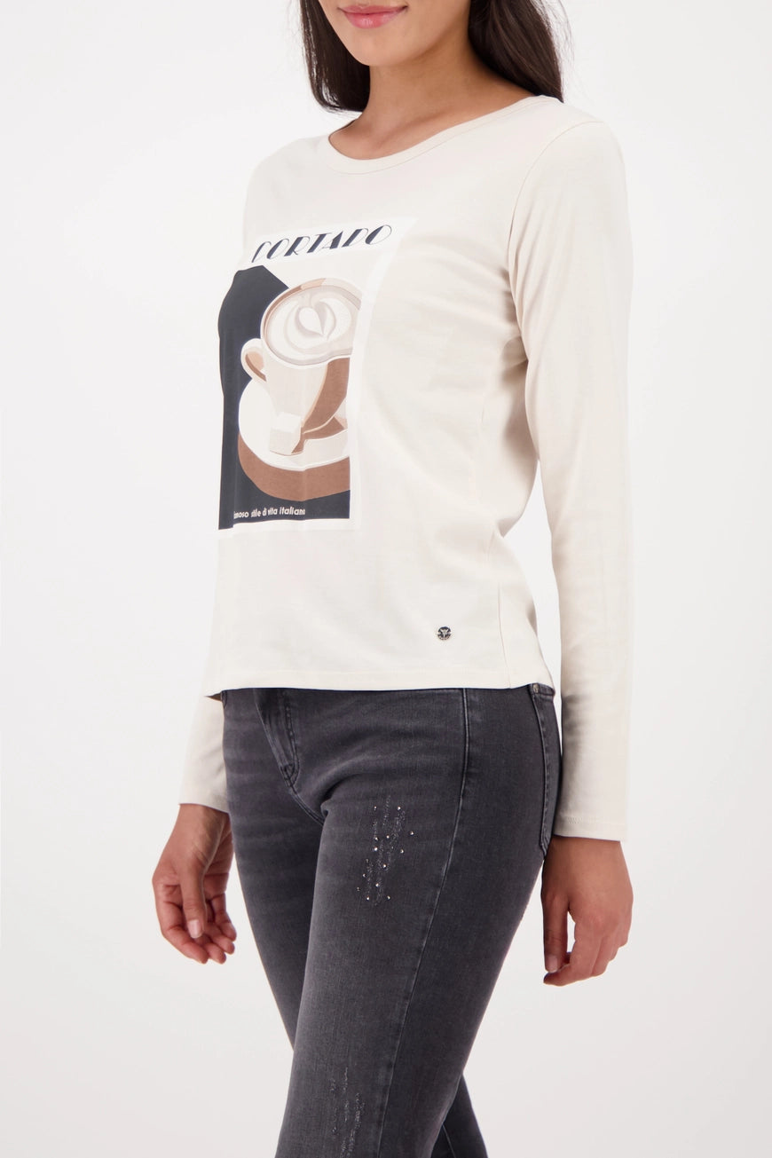Monari Cappuccino Print Top