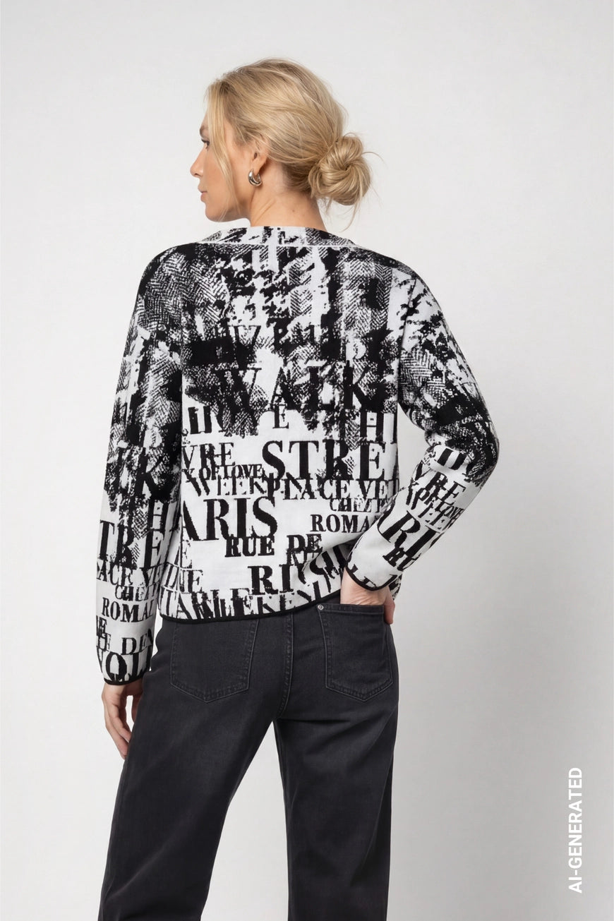 Monari Jacquard Print Pullover