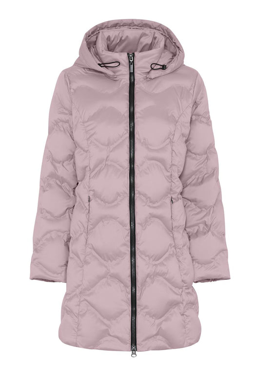 Dusty Pink Quilted Puffer Coat