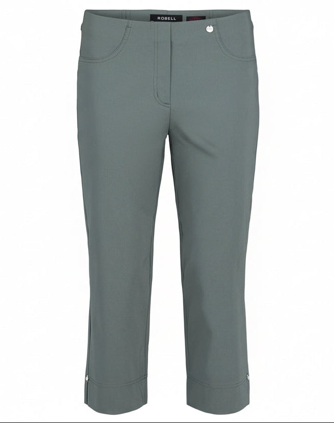 Robell Bella 07 Olive Cropped Trousers