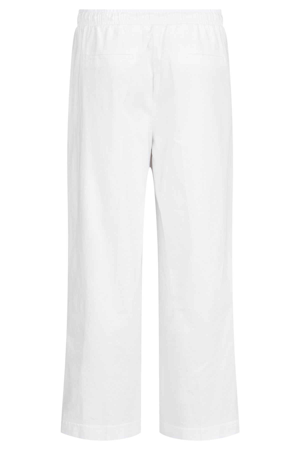 Robell Katie White Wide Leg Trousers