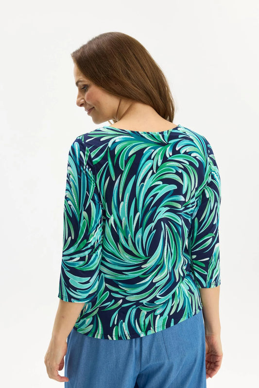 Green Print Lola Top