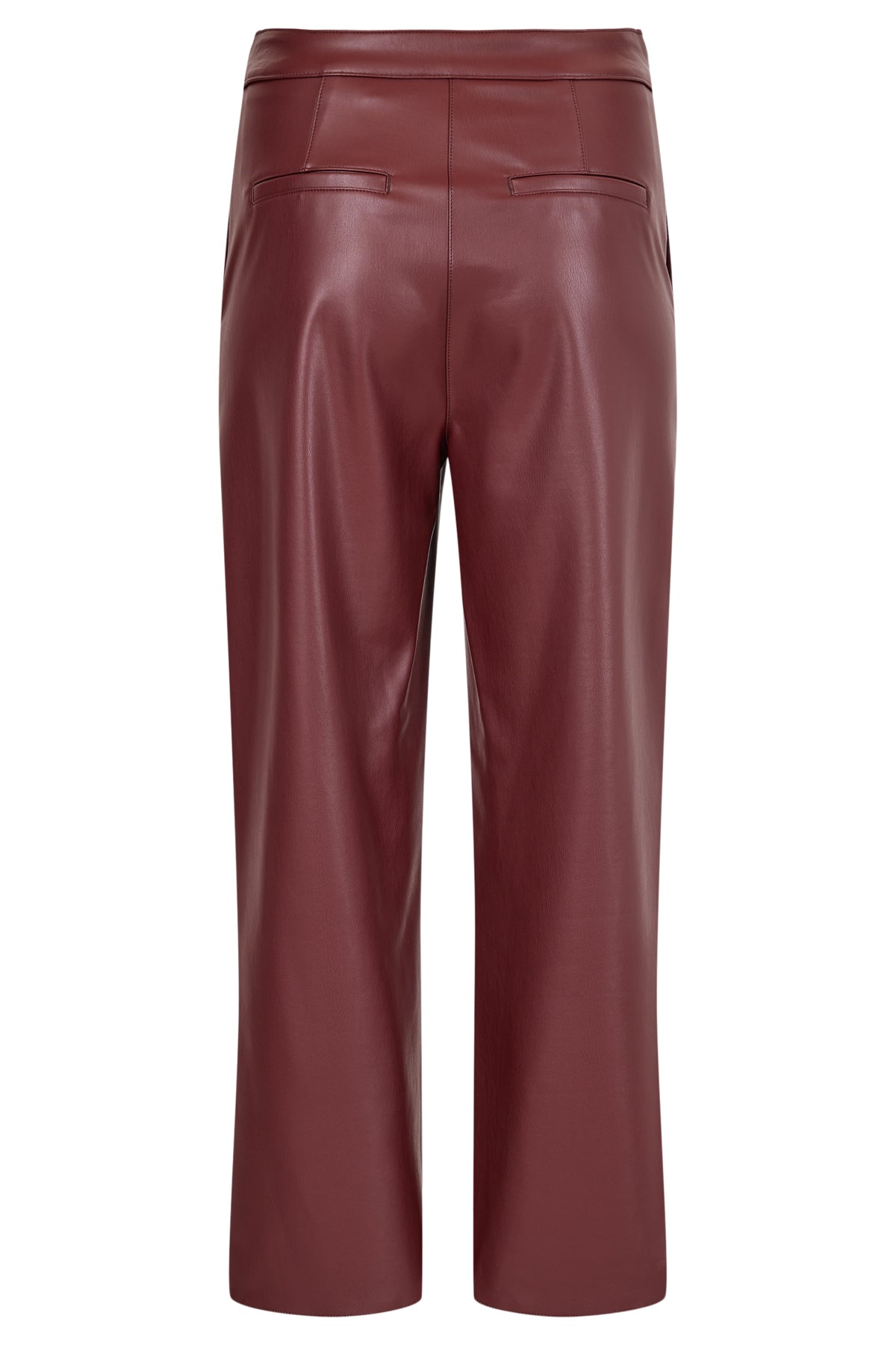 Robell Chloe Wine Faux Leather Trousers