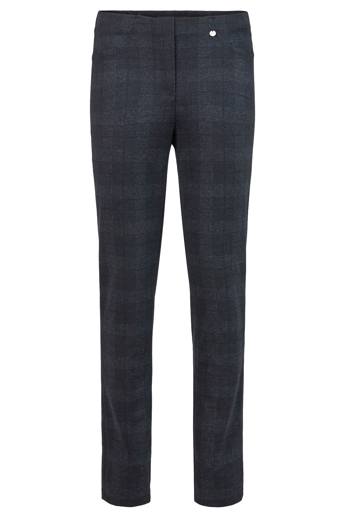 Robell Bella Charcoal Check Trousers