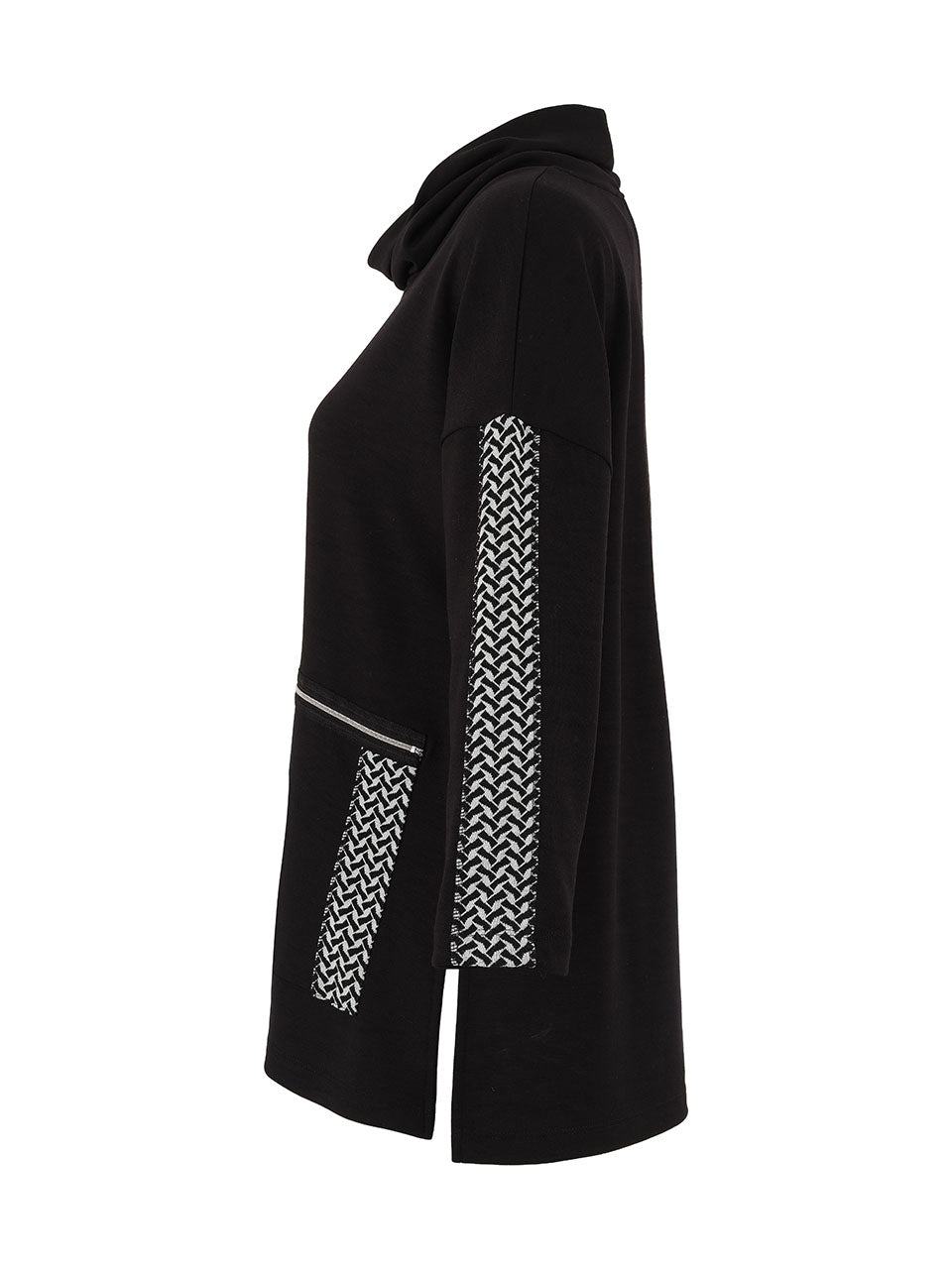 Dolcezza Black Turtleneck Sweater