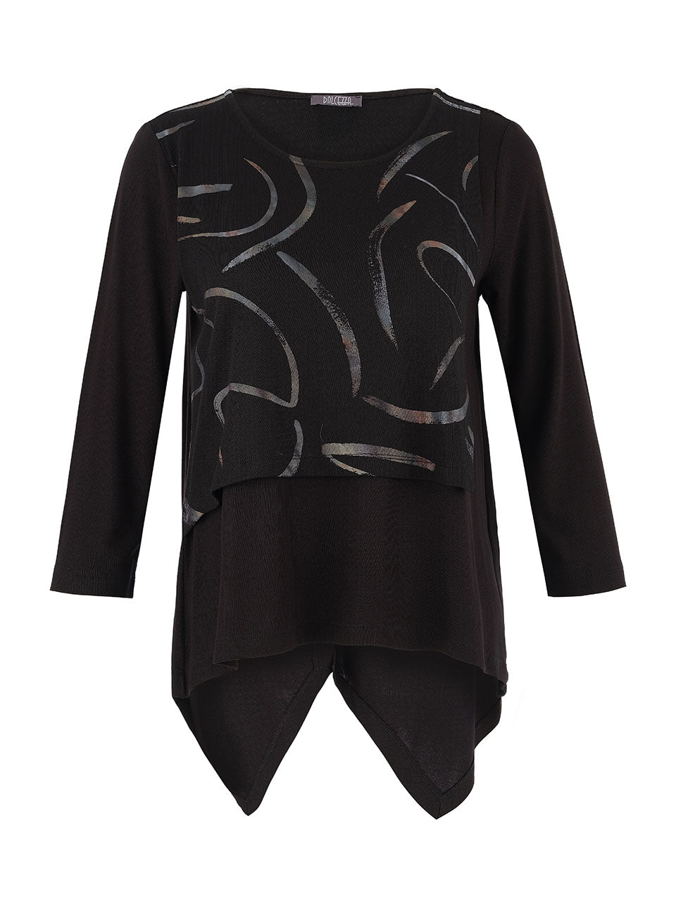 Dolcezza Black Asymmetric Top