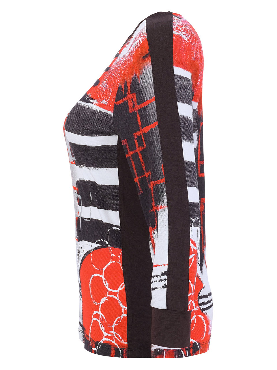 Dolcezza Red Abstract Top