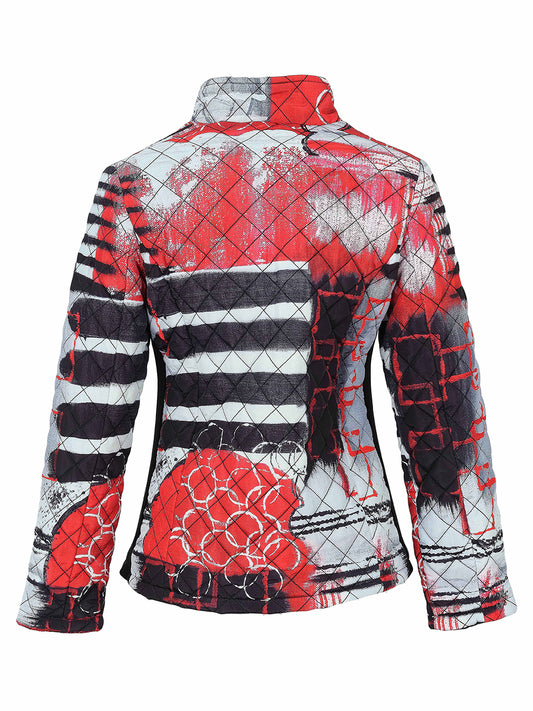 Dolcezza Red Abstract Jacket