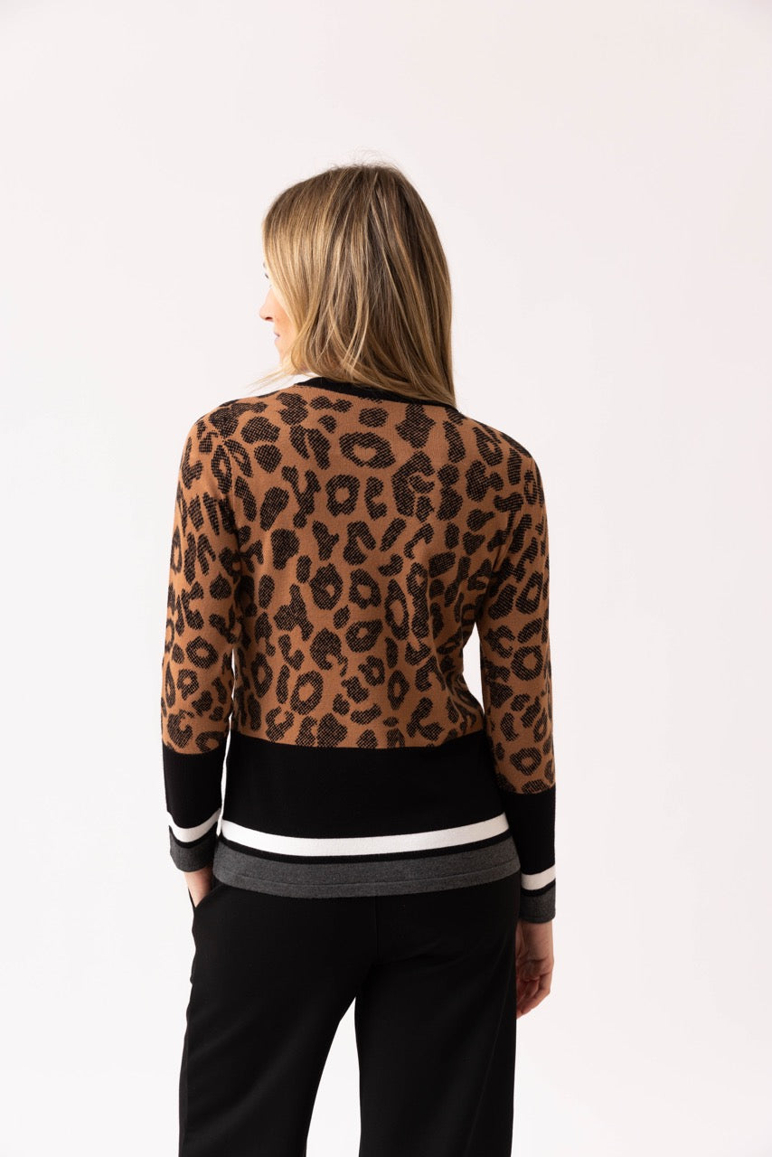 Marble Tobacco Printed Sweater