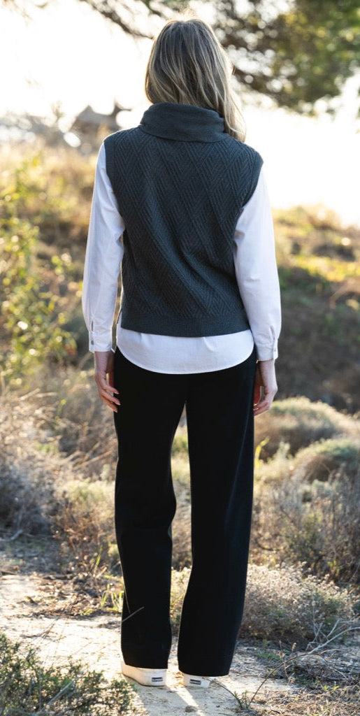Marble Charcoal Knitted Vest