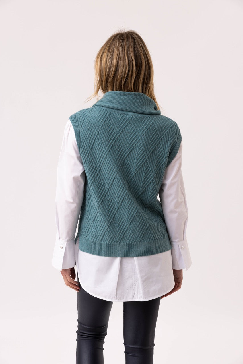 Marble Seafoam Knitted Vest
