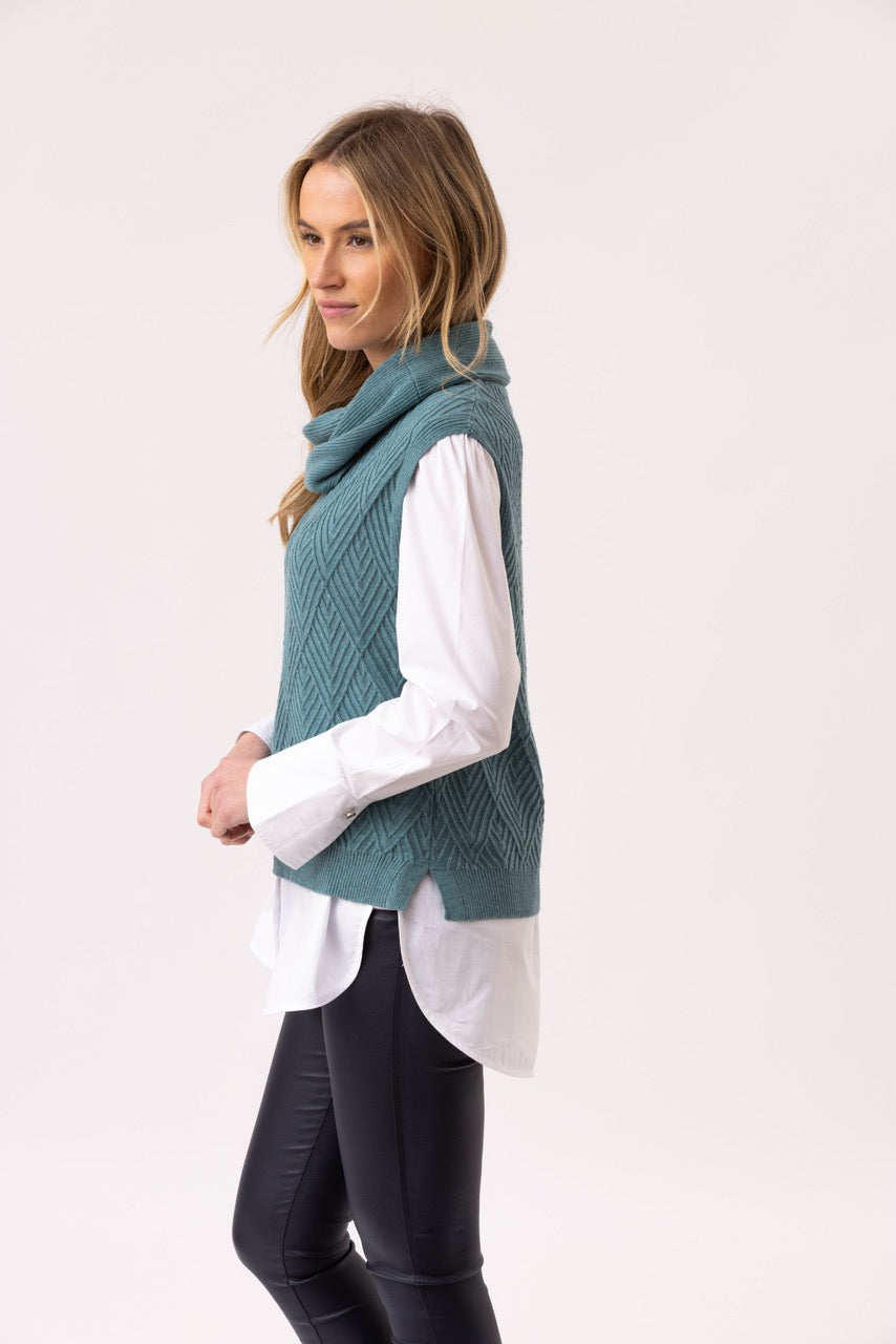 Marble Seafoam Knitted Vest