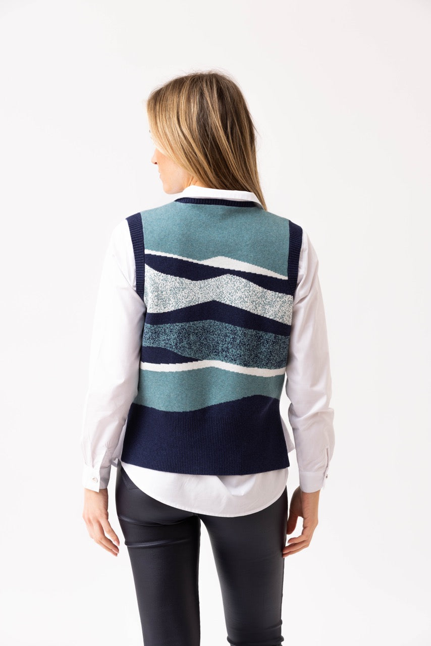 Marble Seafoam Wave Vest