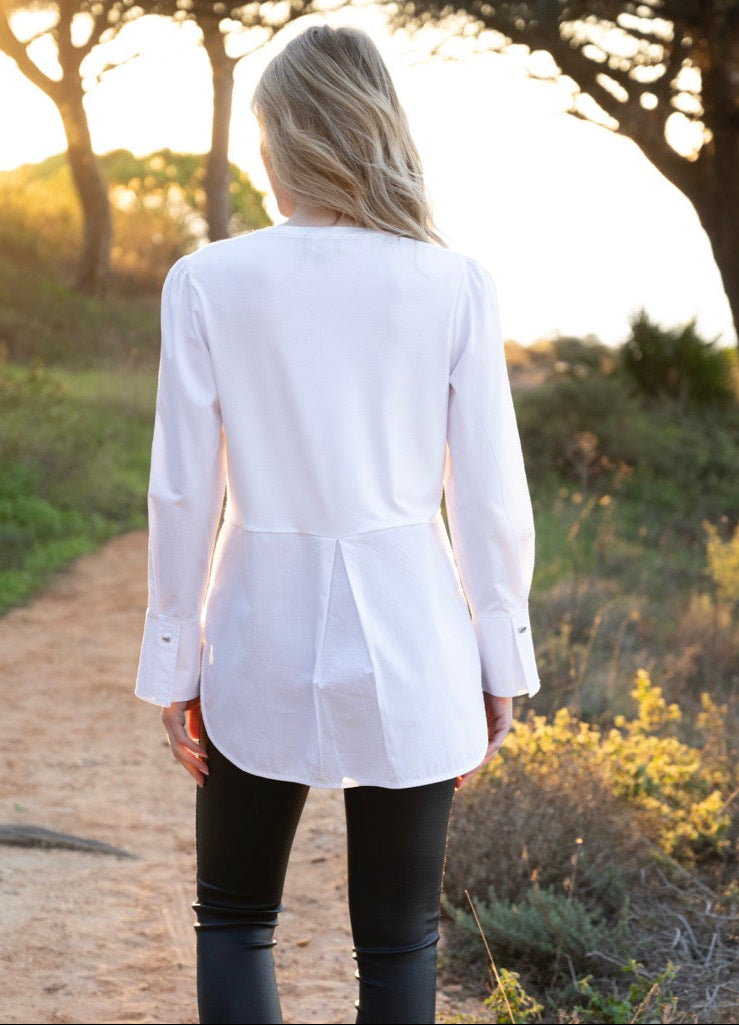 Marble White Blouse