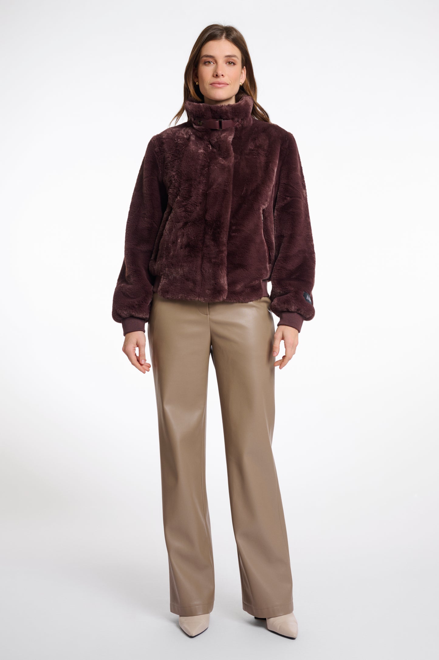 Plum Faux Fur Jacket