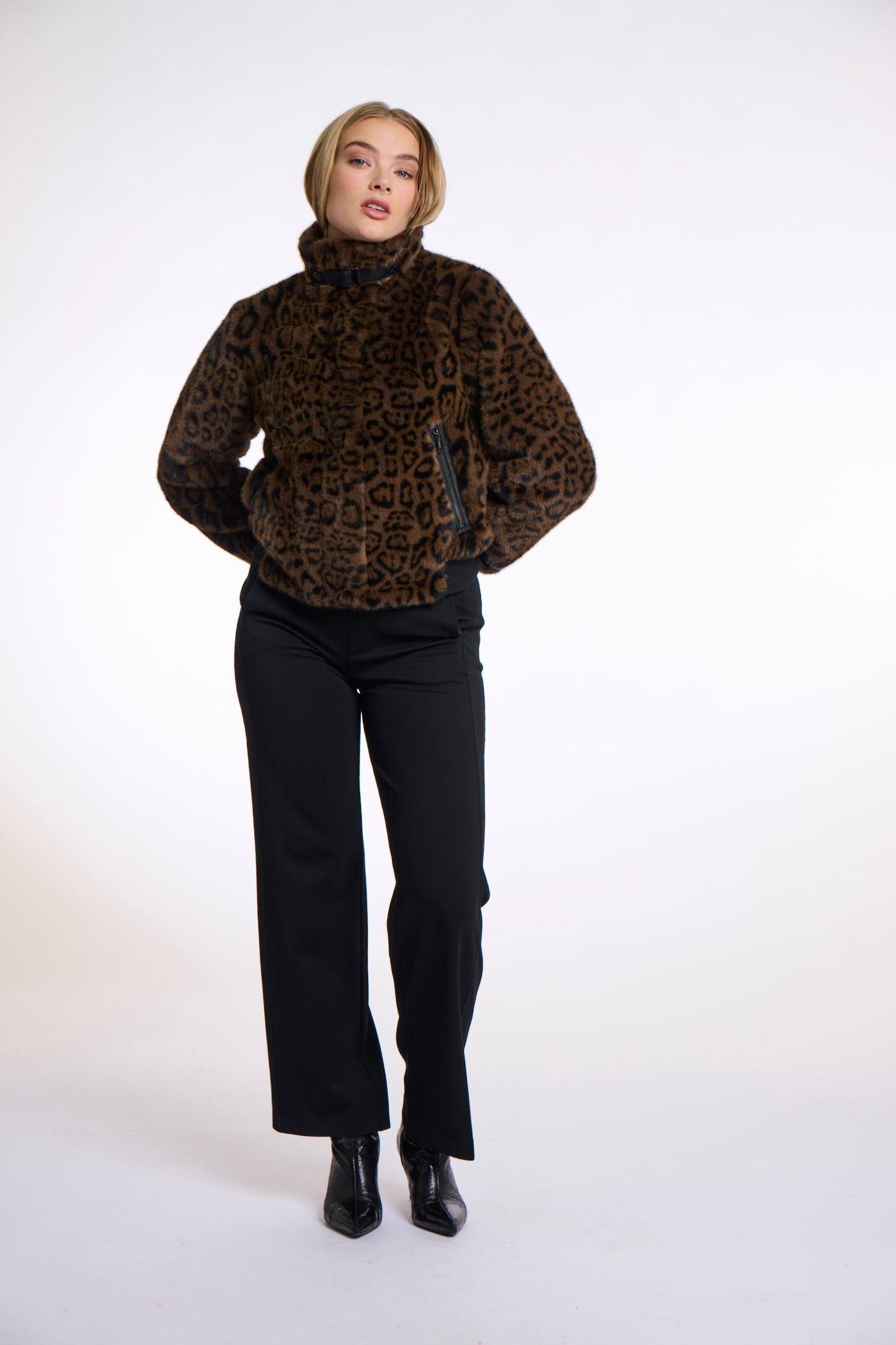 Leopard Faux Fur Jacket