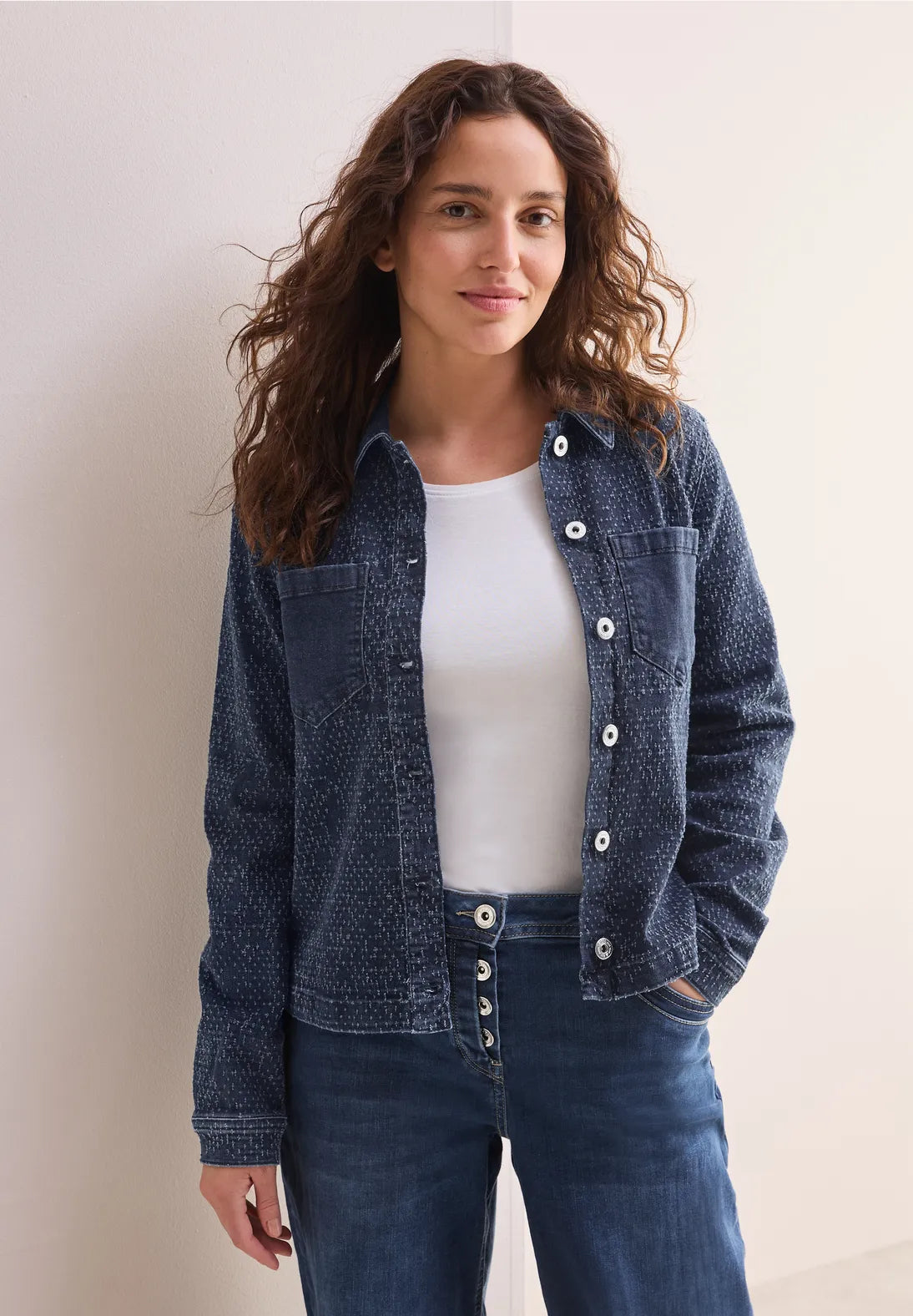 Cecil Denim Bouclé Jacket