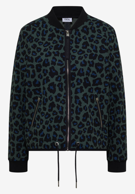 Cecil Leopard Print Bomber