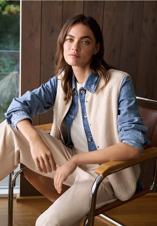 Cecil Vanilla White Waistcoat