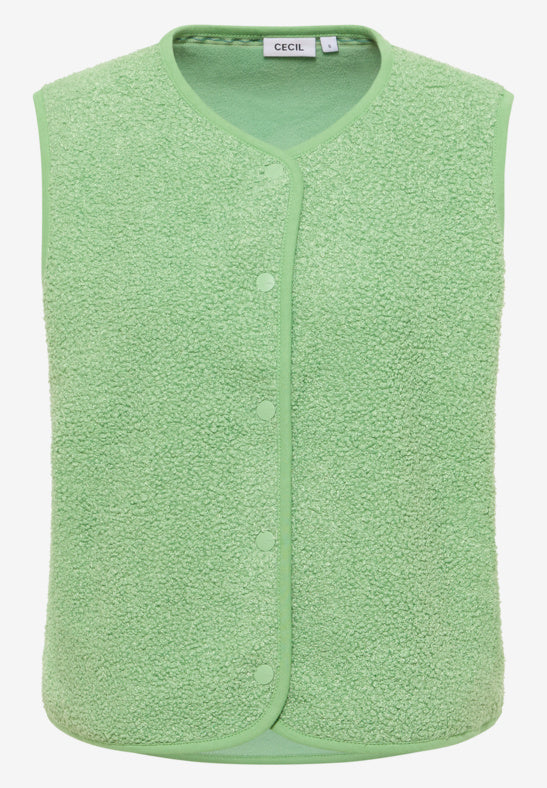Cecil Fennel Green Teddy Waistcoat
