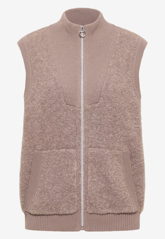 Cecil Boucle Zipped Gilet