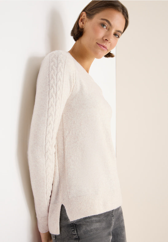 Cecil Cream Cable Detail Sweater