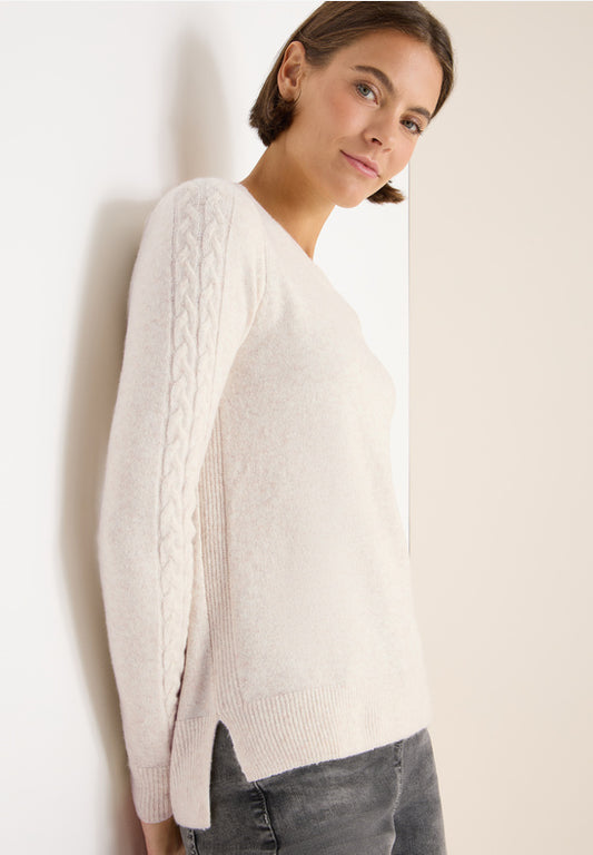 Cecil Cream Cable Detail Sweater