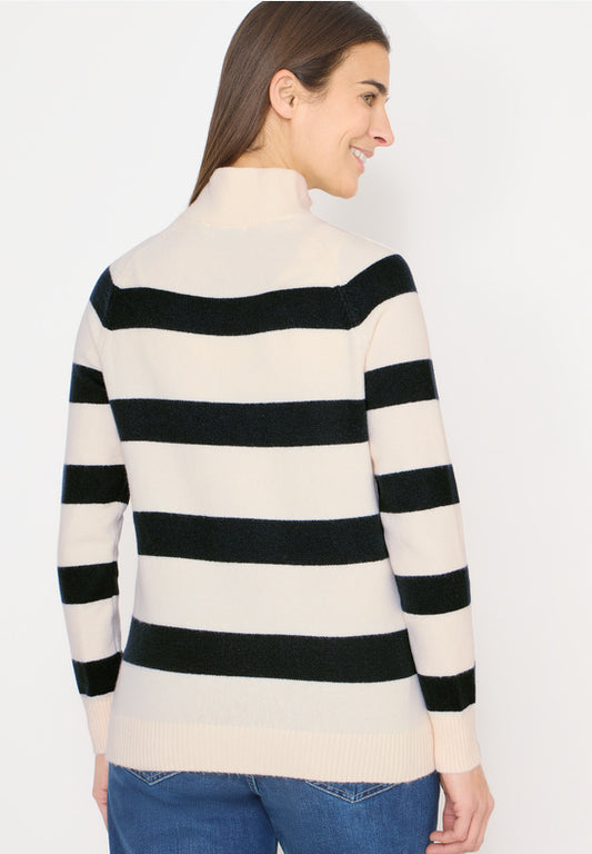 Cecil Navy Cosy striped Pullover
