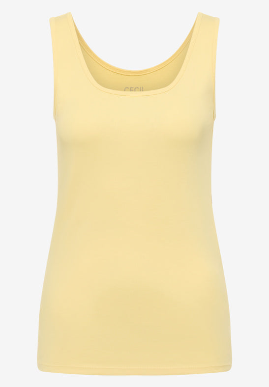 Cecil Lemon Sleeveless Vest Top