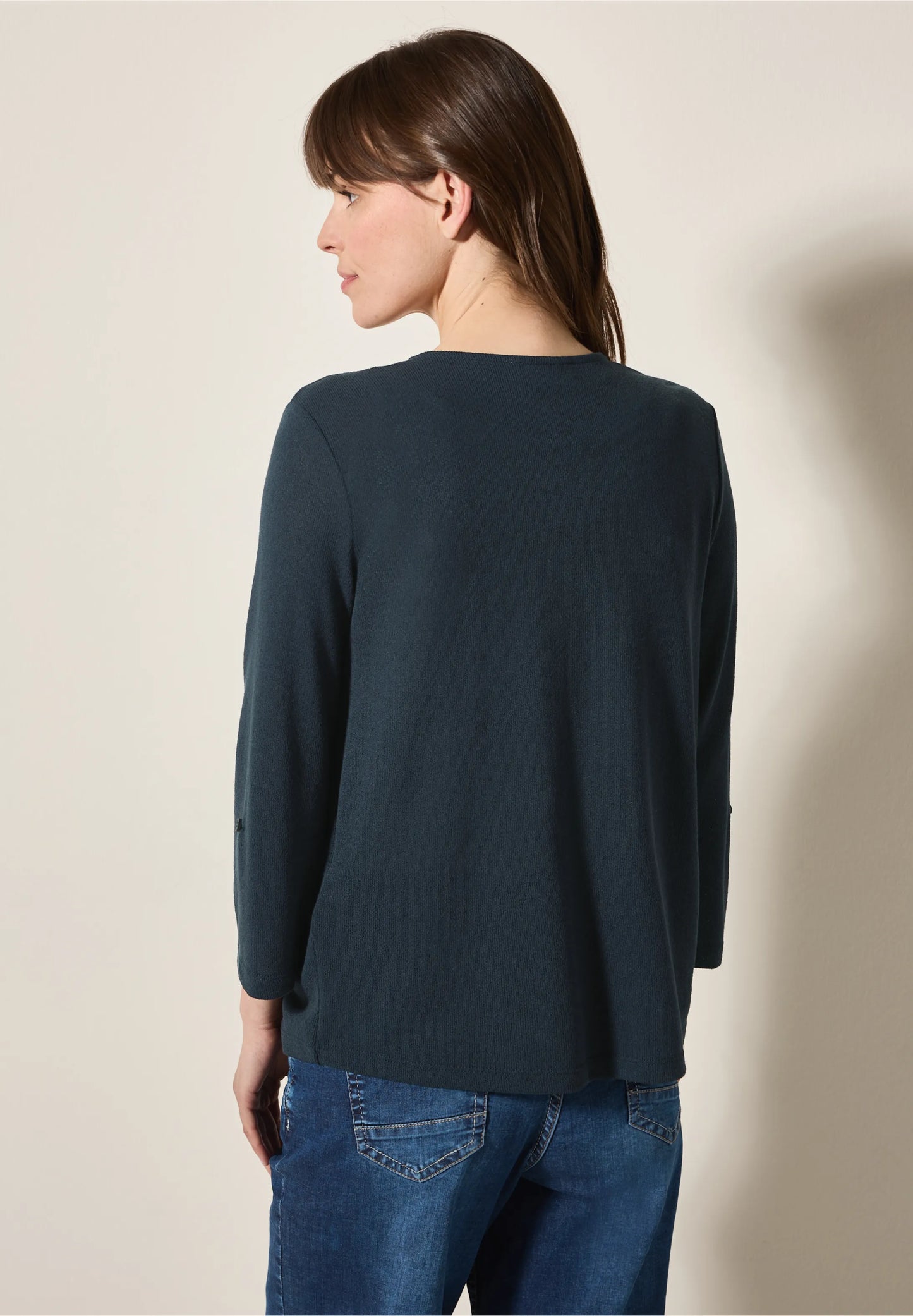 Cecil Navy Blue Open Cardigan
