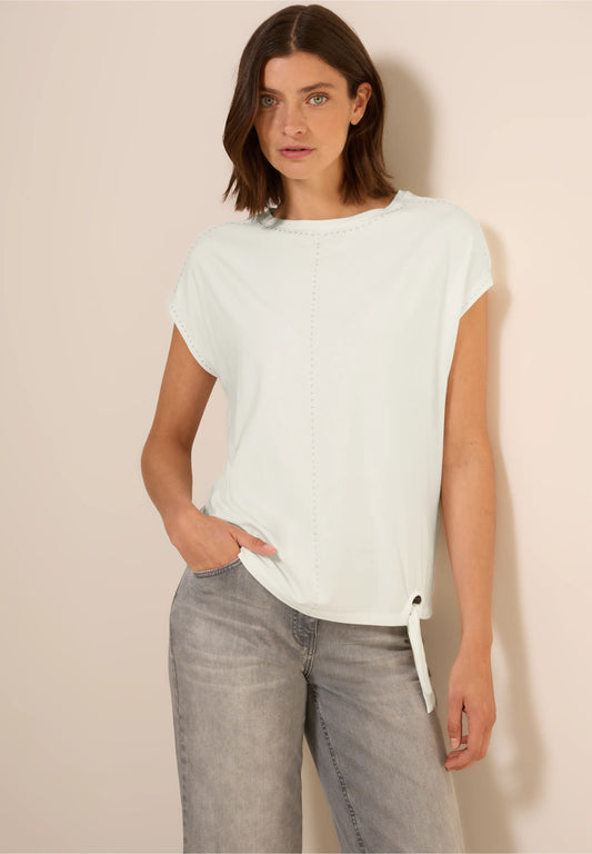 Cecil White Studded T-shirt