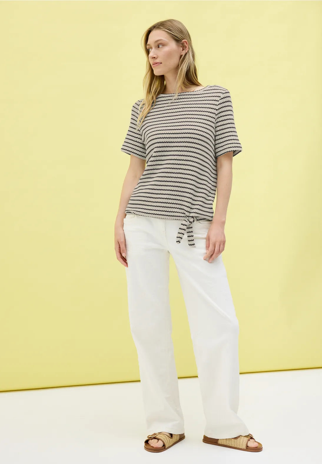 Cecil Striped Ajour T-Shirt