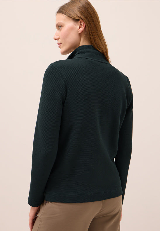 Cecil Ink Green Ottoman Sweat Jacket