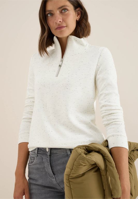 Cecil White Fleck Sweatshirt
