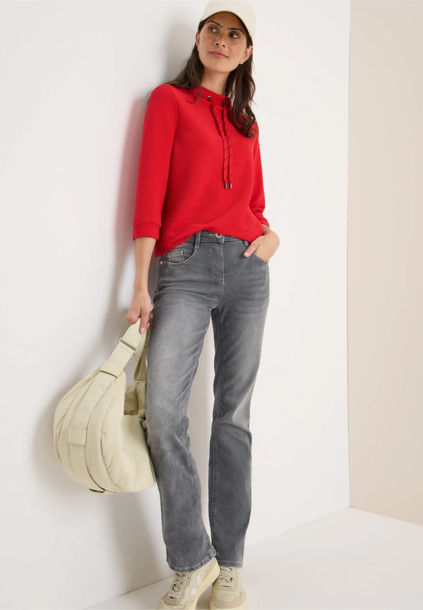 Cecil Fiery Red Ottoman Top