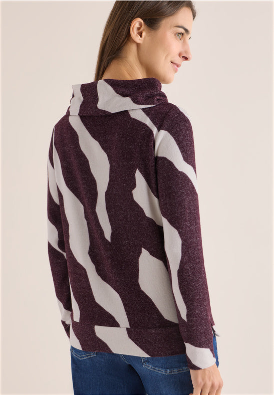 Cecil Egg Plant Big Collar Top
