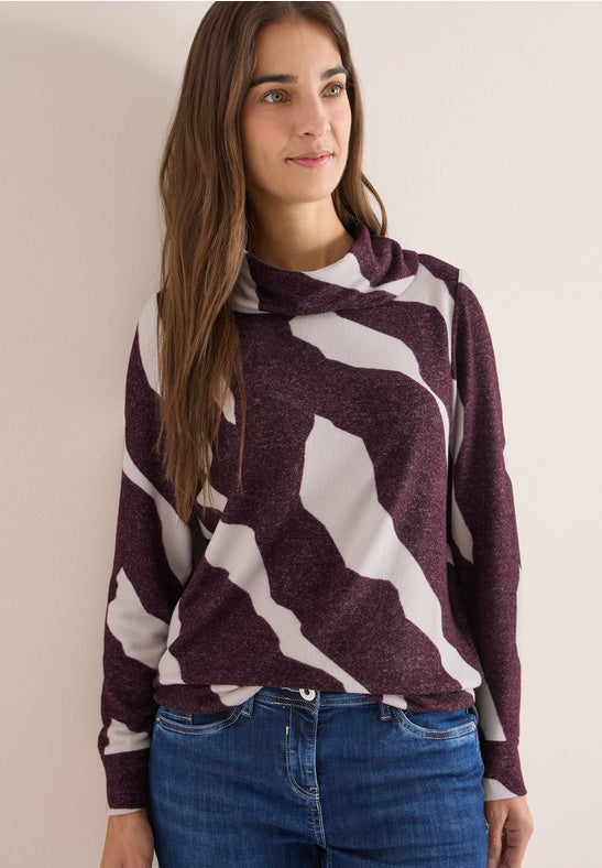 Cecil Egg Plant Big Collar Top
