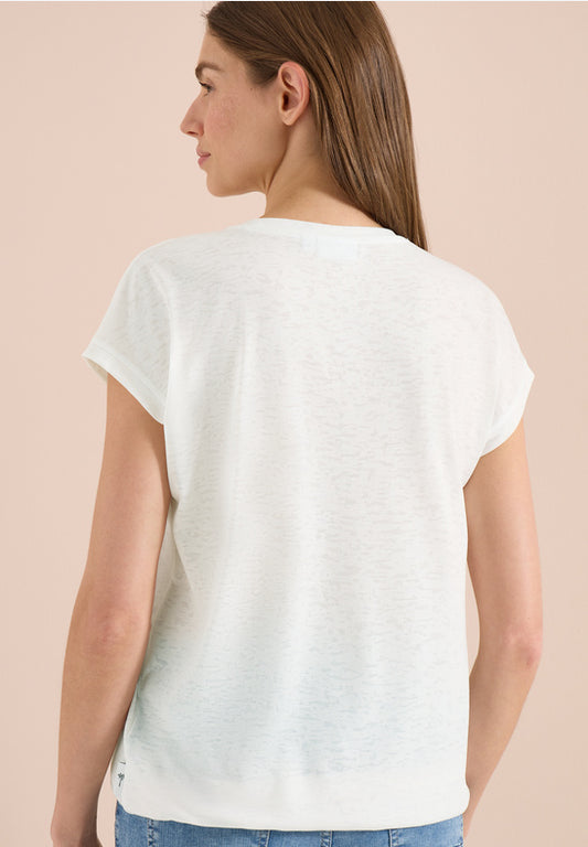 Cecil Vanilla Burnout Shirt