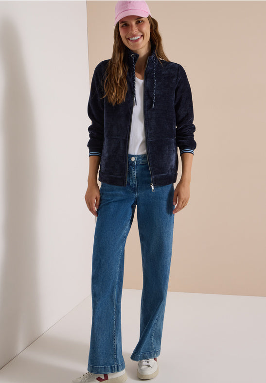 Cecil Navy Soft Cord Jacket