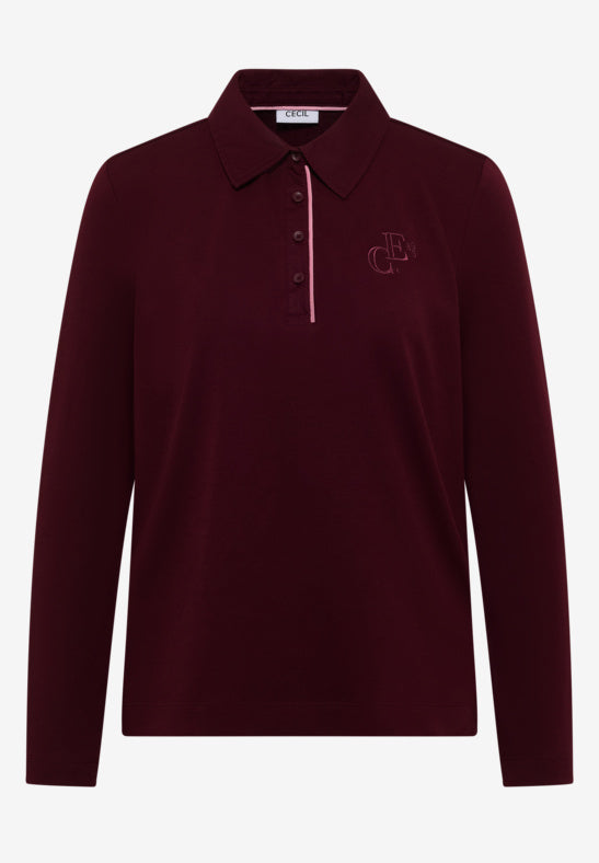 Cecil Wine Crew Neck Sweatshirt