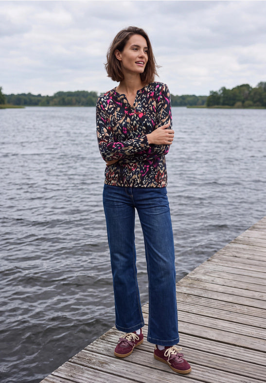 Cecil Split Neck Top