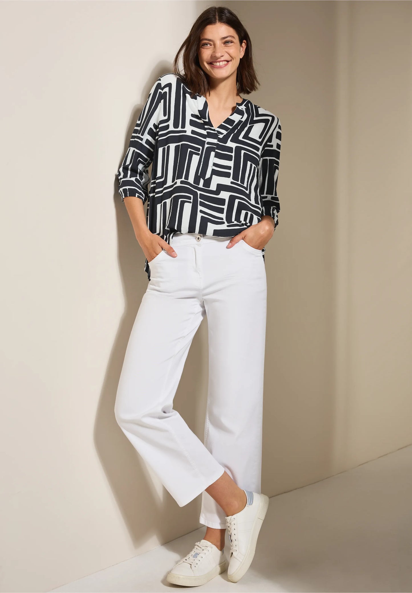 Cecil Blue Patterened Blouse