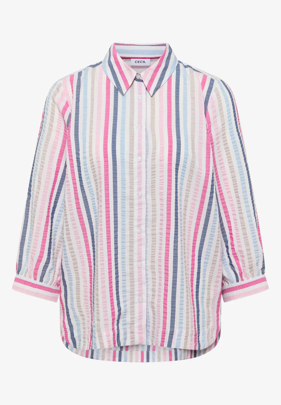 Cecil Multicolored Seersucker Blouse