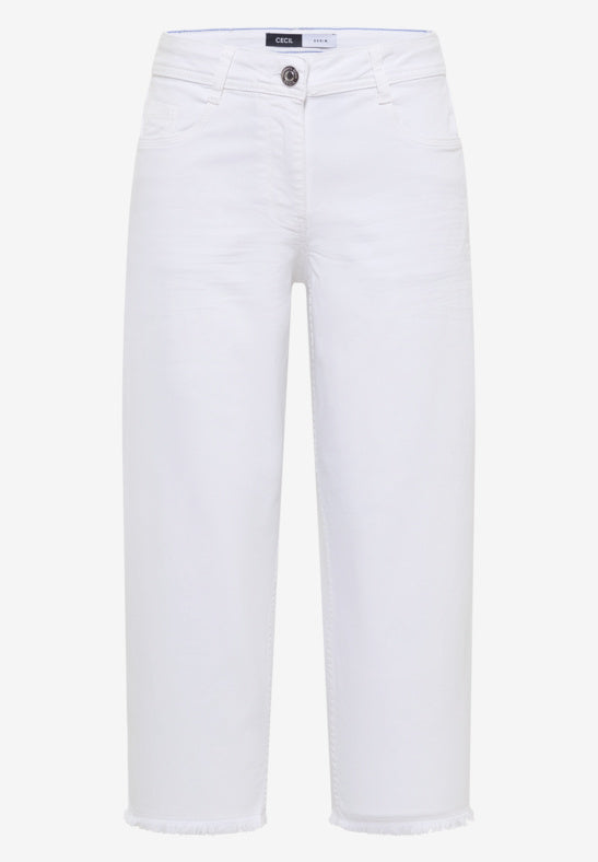 Cecil White Neele Cropped Jeans